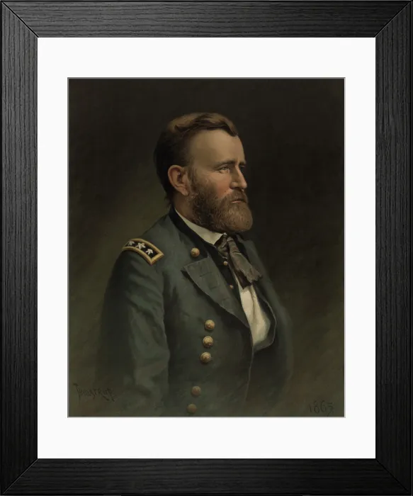 Framed Print : US Civil War. Major General Ulysses S. Grant