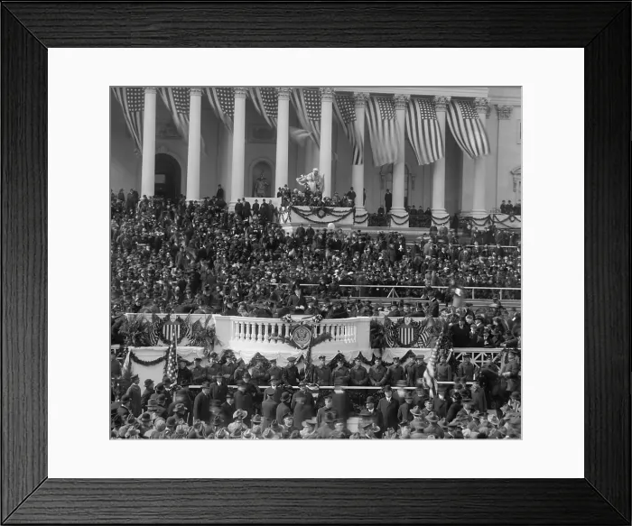 Framed Print : President Woodrow Wilsons delivering his second inaugural address, March 5, 1917 (BSLOC_2016_11_38) Framed Print : President Woodrow Wilsons delivering his second inaugural address, March 5, 1917 (BSLOC_2016_11_38)