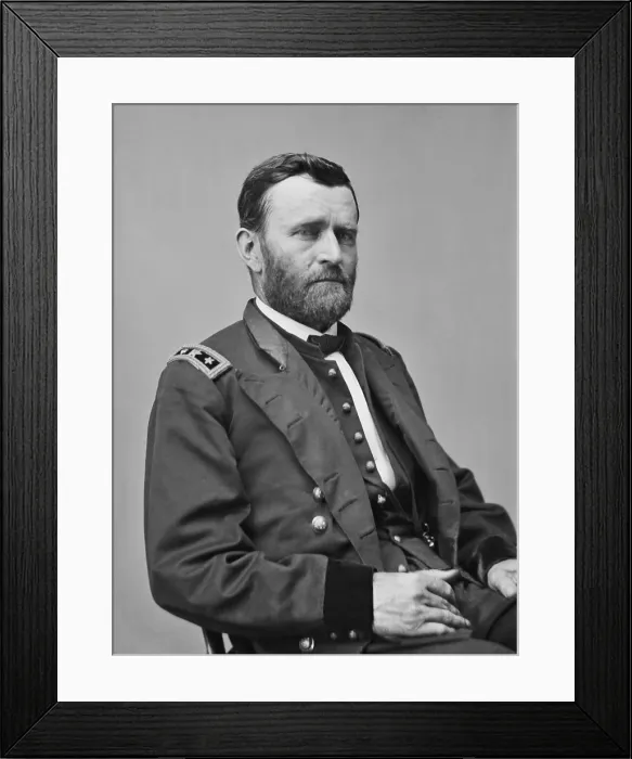 Framed Print : US Civil War. Major General Ulysses S. Grant. Photograph, c. 1864 (BSLOC_2018_10_24)