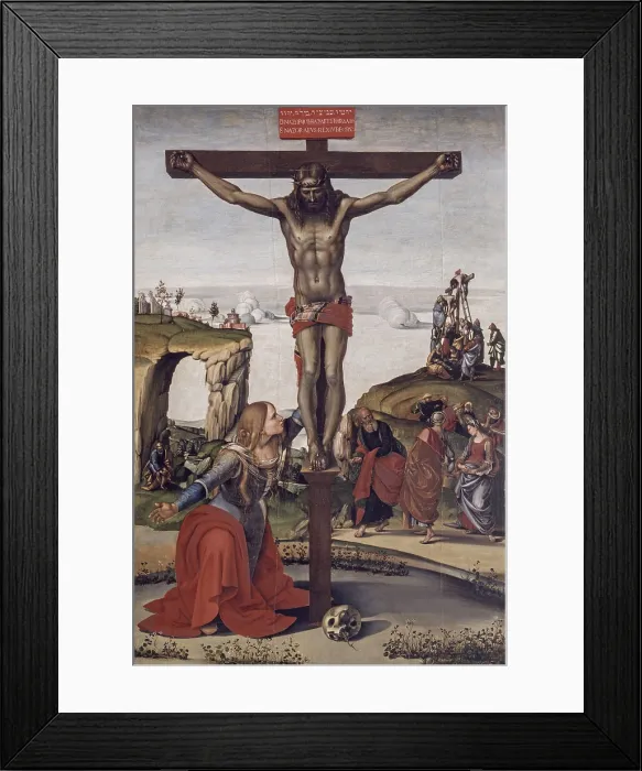 Framed Print : Crucified with Mary Magdalene (Crocifisso con la Maddalena), by Luca Signorelli, 1505, 16th Century, oil on canvans, 247 x 165 cm - Italy, Tuscany, Florence, Uffizi Gallery Framed Print : Crucified with Mary Magdalene (Crocifisso con la Maddalena), by Luca Signorelli, 1505, 16th Century, oil on canvans, 247 x 165 cm - Italy, Tuscany, Florence, Uffizi Gallery