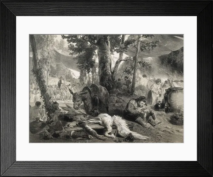Framed Print : NANTEUIL, Celestn (1813-1873). The Wedding of Camacho. 1856. Litography. SPAIN. Madrid. National Library. AISA / Everett Collection**US SALES ONLY**