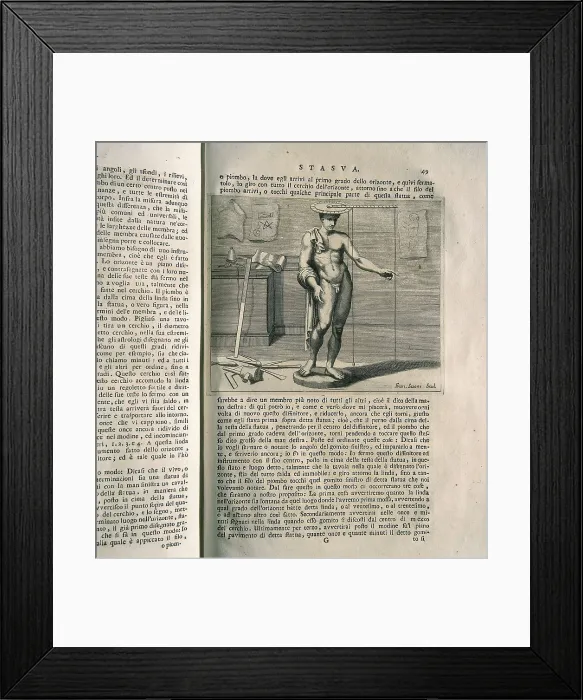 Framed Print : SESONI, Francesco (1705-?); ALBERTI, Leon Battista (1404-1472). Sculpture study, from the 'Treatise on Sculpture' by Leon Battista Alberti Framed Print : SESONI, Francesco (1705-?); ALBERTI, Leon Battista (1404-1472). Sculpture study, from the 'Treatise on Sculpture' by Leon Battista Alberti