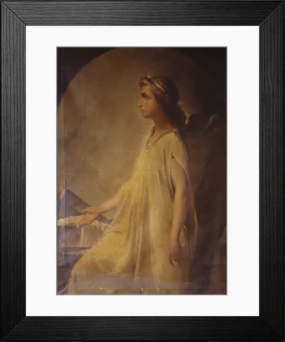 Framed Print : Half-length Archangel, by Andrea Tagliabue, 1857, 19th Century, oil on canvas. - Italy, Lombardy, Milan, Brera Academy of Fine Arts. Whole artwork view Framed Print : Half-length Archangel, by Andrea Tagliabue, 1857, 19th Century, oil on canvas. - Italy, Lombardy, Milan, Brera Academy of Fine Arts. Whole artwork view