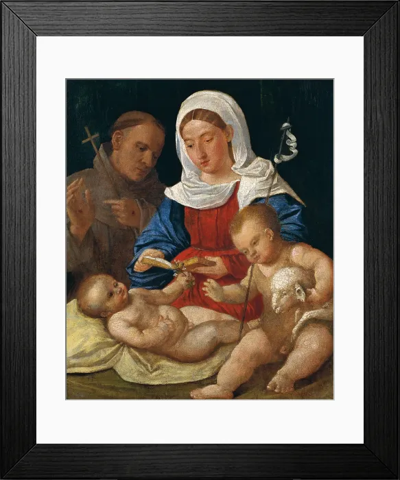 Framed Print : Madonna with Child, St. Giovannino and St Framed Print : Madonna with Child, St. Giovannino and St