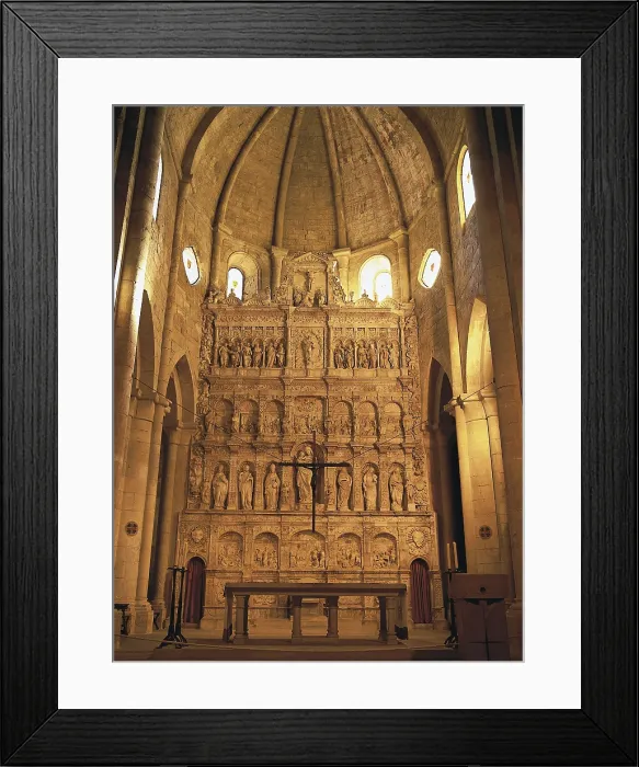Framed Print : FORMENT, Dami (1480-1540). Main Altarpiece of the Monastery of Poblet. 1527. SPAIN. Vimbod. Monastery of Poblet. Alabaster altarpiece. Renaissance art. Relief on rock
