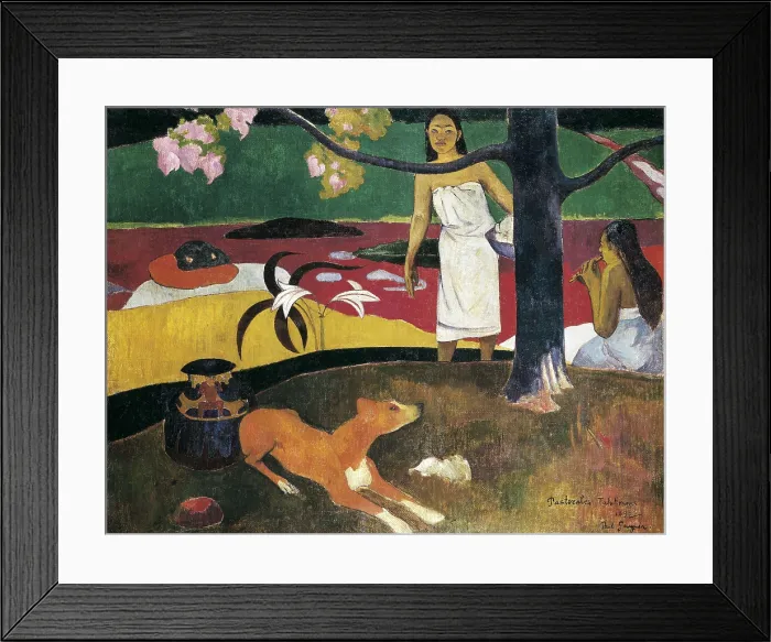 Framed Print : GAUGUIN, Paul (1848-1903). Pastorales tahitiennes. 1892. Post-Impressionism. Oil on canvas. RUSSIA. Saint Petersburg. State Hermitage Museum