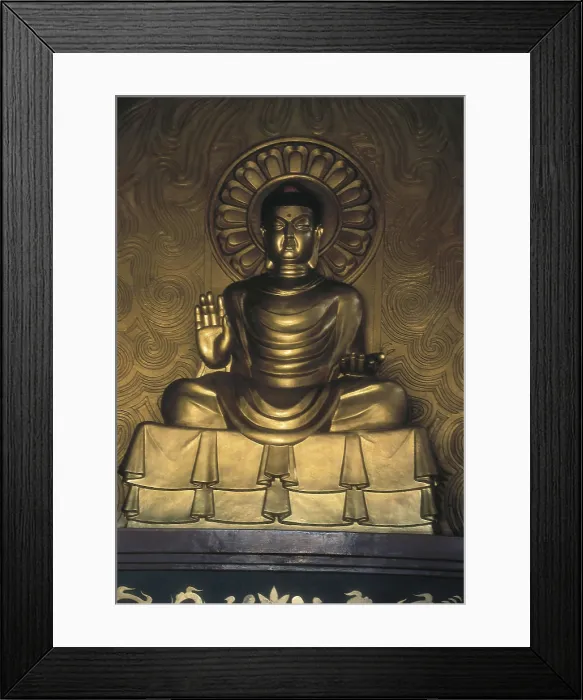 Framed Print : NORTH KOREA. NORTH PYONGAN. Myohyang. Pohyon Temple (1042). Image of Buddha. AISA / Everett Collection**US SALES ONLY**