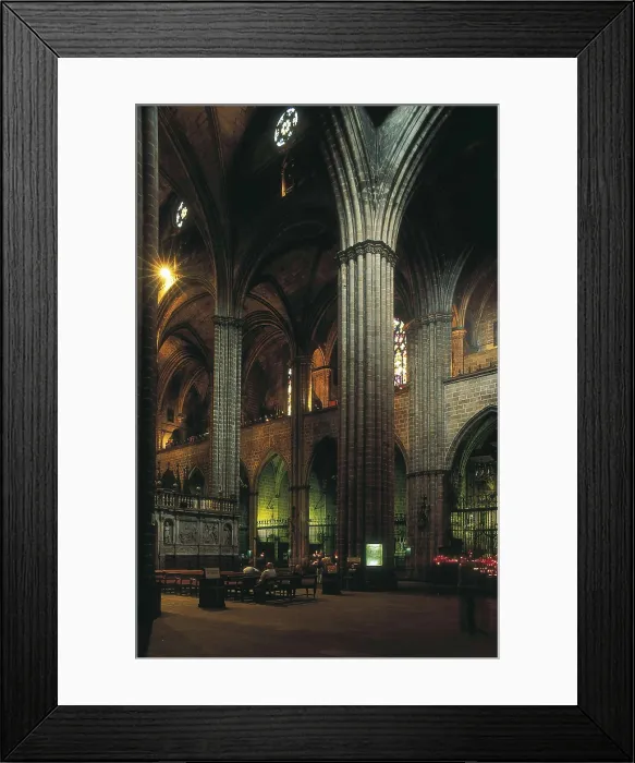 Framed Print : SPAIN. CATALONIA. Barcelona. Cathedral. Central nave before the choir stall. Gothic art. Architecture. AISA / Everett Collection**US SALES ONLY** Framed Print : SPAIN. CATALONIA. Barcelona. Cathedral. Central nave before the choir stall. Gothic art. Architecture. AISA / Everett Collection**US SALES ONLY**