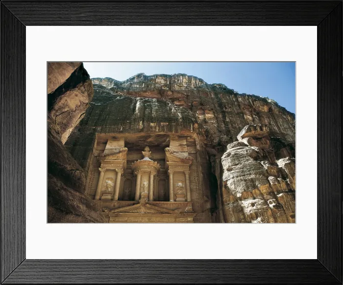 Framed Print : JORDAN. MAAN. Petra. Treasury or Khazneh Al-Faraun (1st c. BC). Nabatean art. Architecture. AISA / Everett Collection**US SALES ONLY**