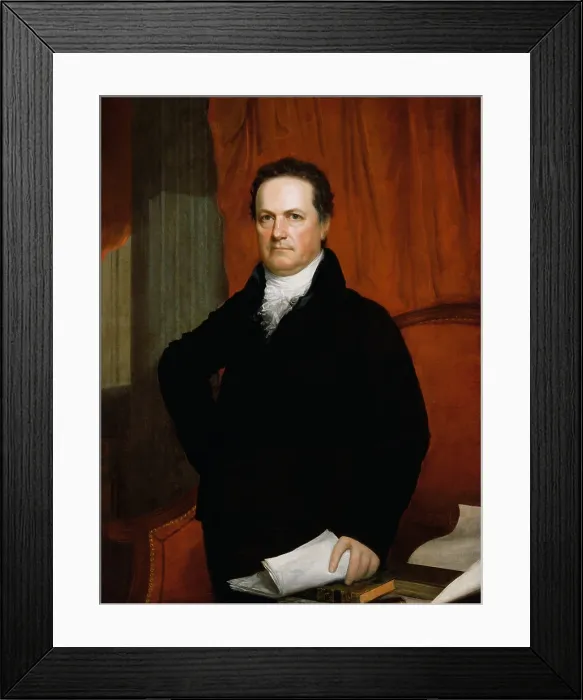 Framed Print : DeWitt Clinton served as a US Senator, Mayor of New York City, and Governor of New York. This portrait by John Wesley Jarvis, was painted in 1816 (BSLOC_2019_7_42)