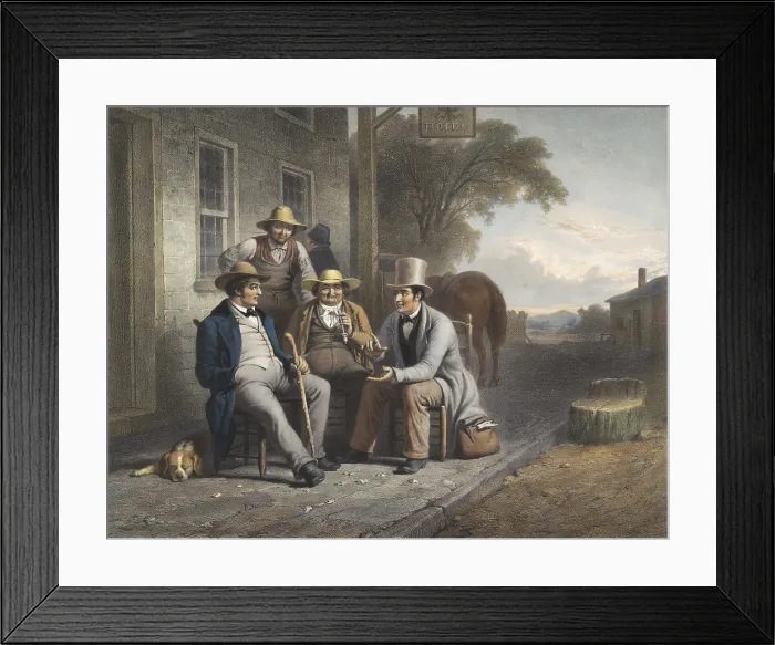 Framed Print : Canvassing for a Vote, 1853, hand-colored engraving by Regnier, after the 1852 original oil painting by George Caleb Bingham Framed Print : Canvassing for a Vote, 1853, hand-colored engraving by Regnier, after the 1852 original oil painting by George Caleb Bingham