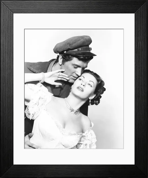 Framed Print : SCARLET ANGEL, from left: Rock Hudson, Yvonne De Carlo, 1952
