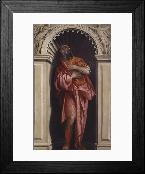 Framed Print : Philosopher Plato, by Paolo Caliari, known as Veronese, 16th century, oil on canvas. - Italy, Veneto, Venice, Marciana National Library, Sansovino Room. Whole artwork view Framed Print : Philosopher Plato, by Paolo Caliari, known as Veronese, 16th century, oil on canvas. - Italy, Veneto, Venice, Marciana National Library, Sansovino Room. Whole artwork view