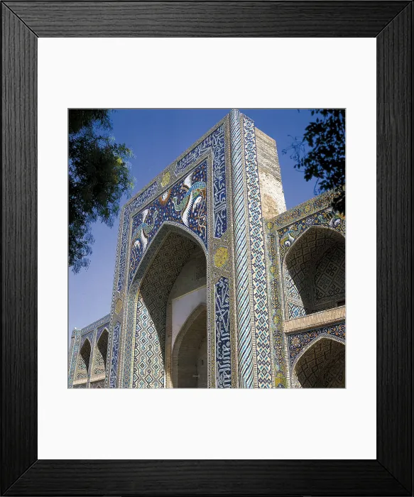 Framed Print : Nadir Divanbegi Madrasah. 1630. UZBEKISTAN. BUKHARA. Bukhara. Nadir Divanbegi Madrasah (1630). Islamic art. Architecture. AISA / Everett Collection**US SALES ONLY**