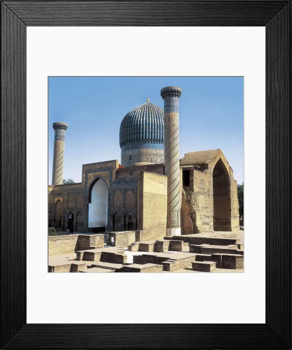 Framed Print : Gur-i Amir Complex. 1403. UZBEKISTAN. SAMARKAND. Samarkand. Gur-Emir Mausoleum and Timur's tomb. Islamic art. Architecture. AISA / Everett Collection**US SALES ONLY**