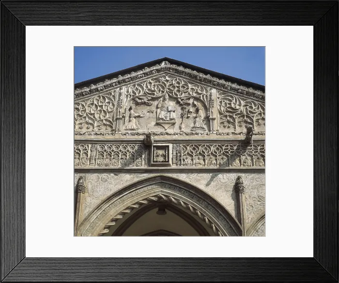Framed Print : ITALY. SICILY. Palermo. Cathedral. Detail of the portico. AISA / Everett Collection**US SALES ONLY**