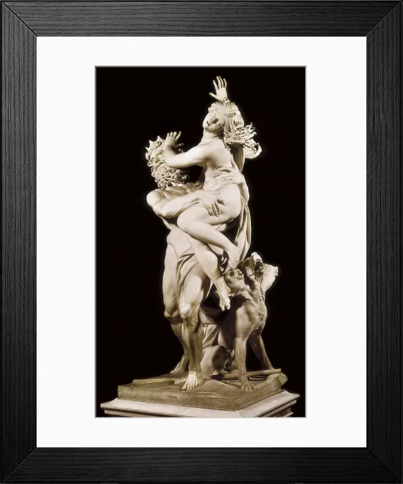 Framed Print : BERNINI, Giovanni Lorenzo (1598-1680). Pluto and Proserpina. 1621-1622. Baroque art. Sculpture on marble. ITALY. Rome. Borghese Gallery & Museum