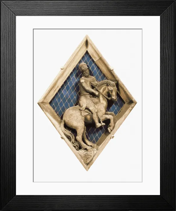 Framed Print : PISANO, Andrea da Pontedera, called Andrea (1270-1349). Marte. 1337-1341. Moulding which decorated Giotto's Campanile. Renaissance art. Trecento. Florentine school Framed Print : PISANO, Andrea da Pontedera, called Andrea (1270-1349). Marte. 1337-1341. Moulding which decorated Giotto's Campanile. Renaissance art. Trecento. Florentine school