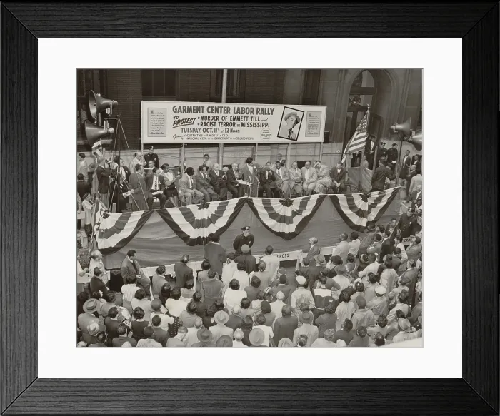 Framed Print : Protest against the murder of African American teenager, Emmett Till. Oct. 11, 1955 Framed Print : Protest against the murder of African American teenager, Emmett Till. Oct. 11, 1955