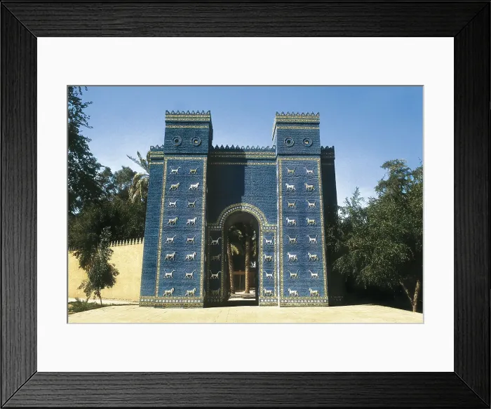 Framed Print : IRAQ. Babylon. Gate of Ishtar (580 BC). Rebuilt. Babylonian art. Neo-Babylonian Art. Architecture. AISA / Everett Collection**US SALES ONLY** Framed Print : IRAQ. Babylon. Gate of Ishtar (580 BC). Rebuilt. Babylonian art. Neo-Babylonian Art. Architecture. AISA / Everett Collection**US SALES ONLY**