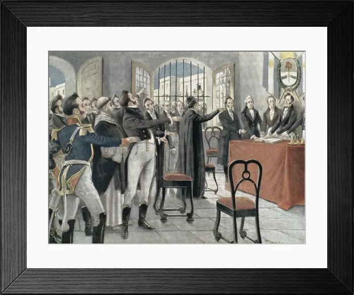 Framed Print : ARGENTINA. San Miguel de Tucumn. Congress of Tucuman, representative assembly of the United Provinces of the River Plate, formed in 1816 Framed Print : ARGENTINA. San Miguel de Tucumn. Congress of Tucuman, representative assembly of the United Provinces of the River Plate, formed in 1816