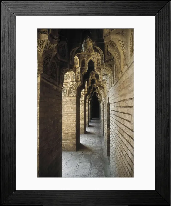 Framed Print : IRAQ. BAGDAD. Bagdad. Abassid Palace (1179-1225). Arches of the inner courtyard. Abbasid art. Architecture. AISA / Everett Collection**US SALES ONLY**