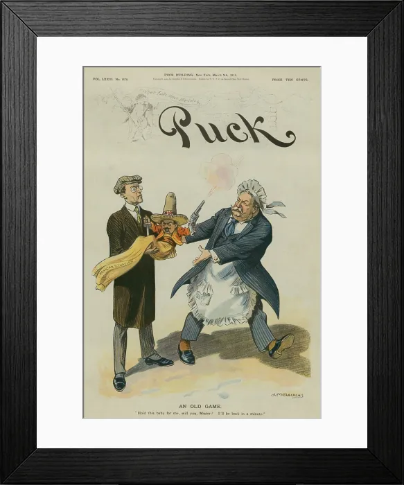 Framed Print : AN OLD GAME, by Louis M. Glackens, published in PUCK, March 5, 1913