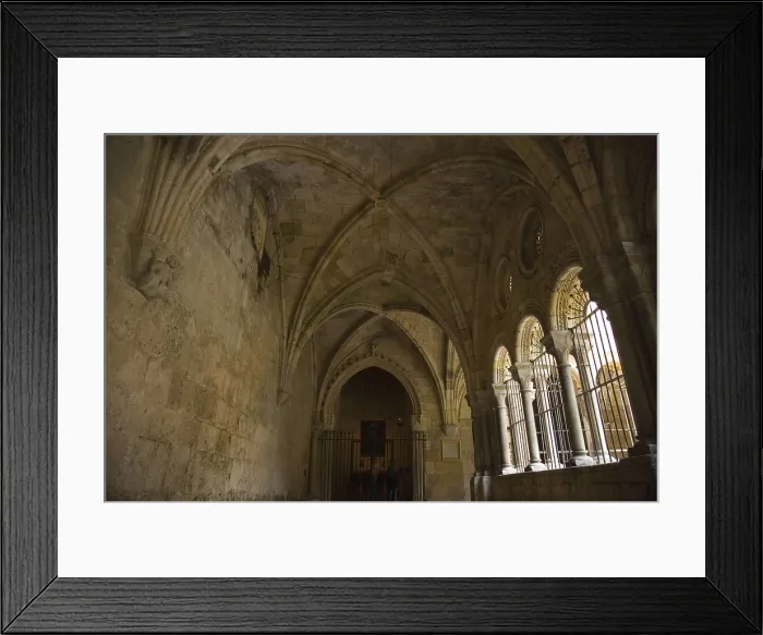 Framed Print : Tarragona Cathedral of St. Mary. 1170-1331. SPAIN. CATALONIA. Tarragona. Cathedral of St. Mary. Cloister gallery. Gothic art. Architecture