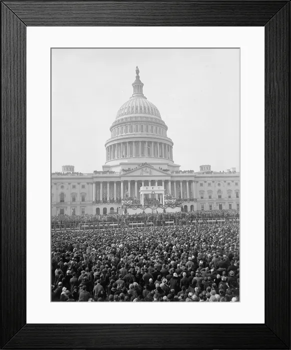 Framed Print : The Capitol and crowd at the March 4, 1925 inauguration of President Calvin Coolidge. (BSLOC_2015_15_118) Framed Print : The Capitol and crowd at the March 4, 1925 inauguration of President Calvin Coolidge. (BSLOC_2015_15_118)