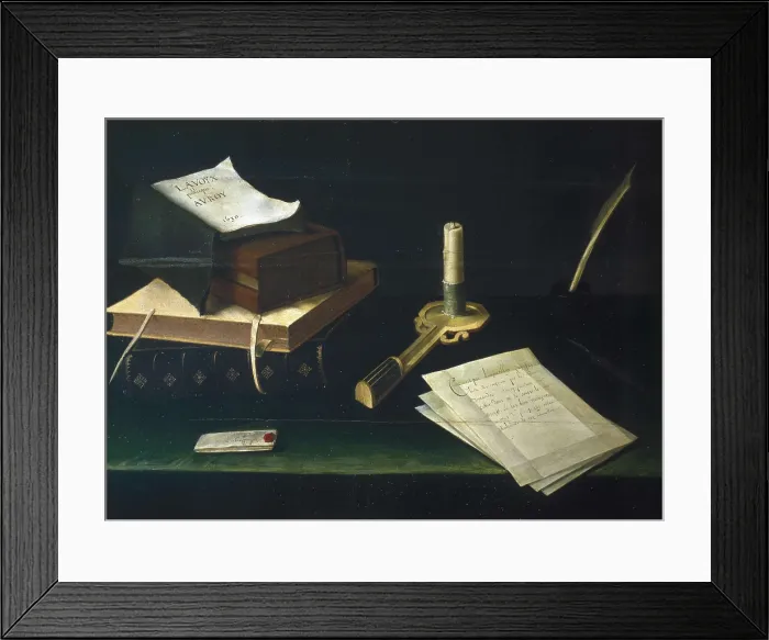Framed Print : BAUGIN, Lubin (1610-1683). Books and Letters in the Light of a Candle. Baroque art. ITALY. Rome. Galleria Spada (Spada Gallery). AISA / Everett Collection**US SALES ONLY** Framed Print : BAUGIN, Lubin (1610-1683). Books and Letters in the Light of a Candle. Baroque art. ITALY. Rome. Galleria Spada (Spada Gallery). AISA / Everett Collection**US SALES ONLY**