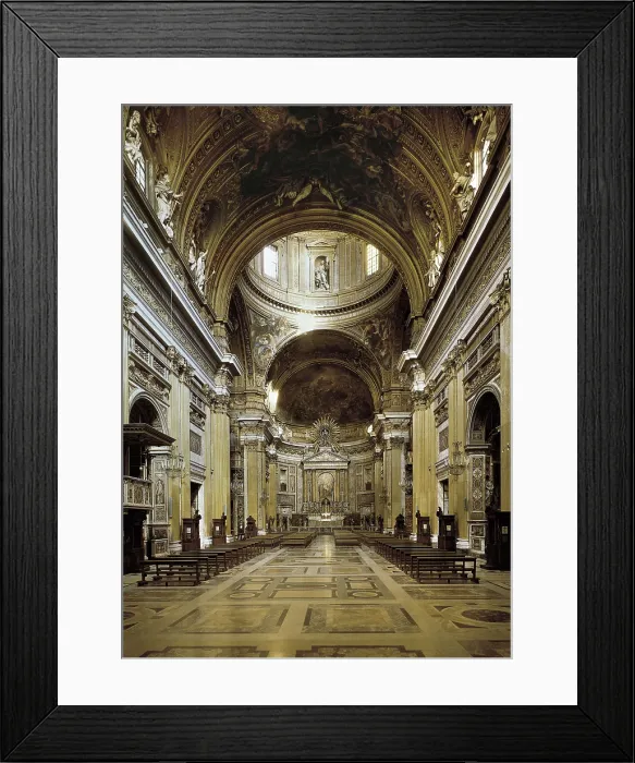 Framed Print : DELLA PORTA, Giacomo (ca. 1540-1602); Vignola, Giacomo Barozzi da (1507-1573). Chiesa del Ges (Holy Name of Jesus Church). ITALY. Rome. Chiesa del Ges (Holy Name of Jesus Church)