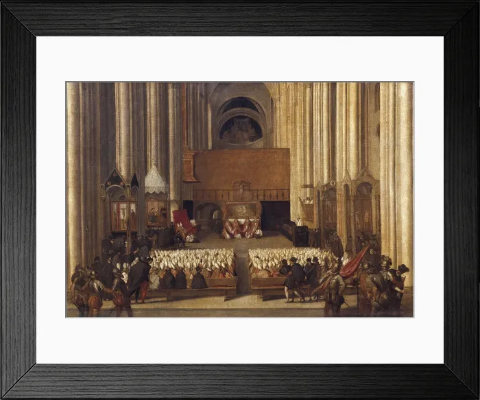 Framed Print : Council of Trent, 4th December 1563. ca. 1563. Anonymous work from the Venecian School. Renaissance art. Cinquecento. Oil on canvas. FRANCE. Paris. Louvre Museum