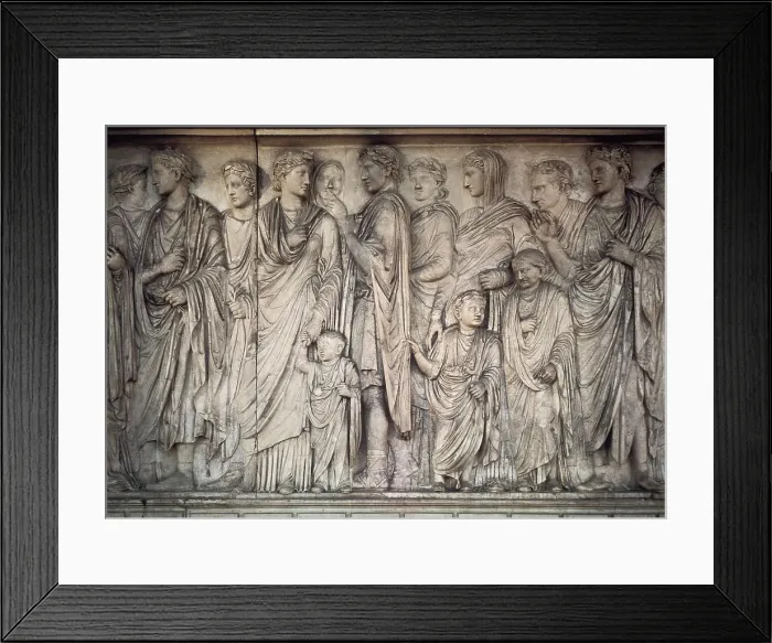 Framed Print : Altar of Peace of Augustus. 13 BC. ITALY. Rome. Roman art. Early Empire. Relief on marble. AISA / Everett Collection**US SALES ONLY** Framed Print : Altar of Peace of Augustus. 13 BC. ITALY. Rome. Roman art. Early Empire. Relief on marble. AISA / Everett Collection**US SALES ONLY**