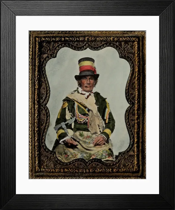 Framed Print : Oshawahnah, a Chippewa Chief, was Tecumsehs second in command Framed Print : Oshawahnah, a Chippewa Chief, was Tecumsehs second in command