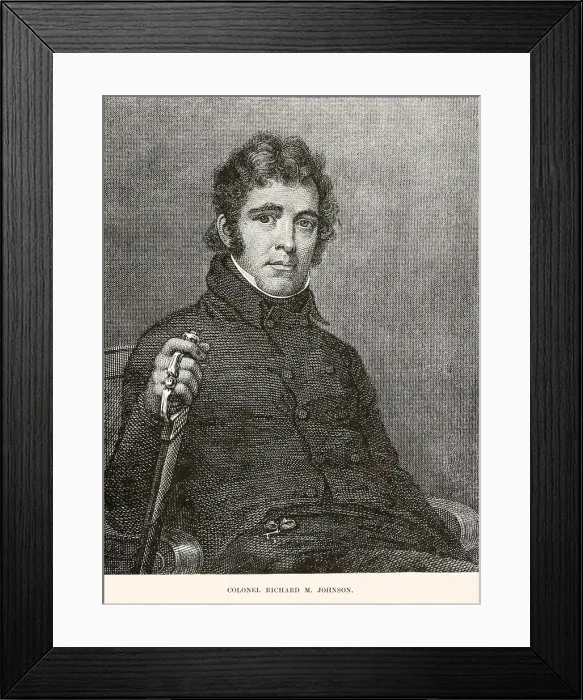 Framed Print : Col. Richard Mentor Johnson, was the assumed killer of Tecumseh at the Battle of the Thames