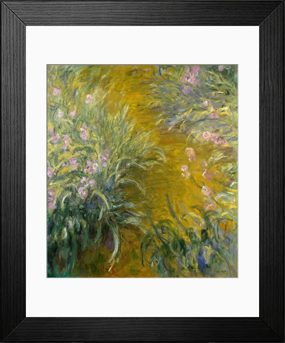 Framed Print : The Path through the Irises, by Claude Monet, 1914-17, French impressionist painting, oil on canvas