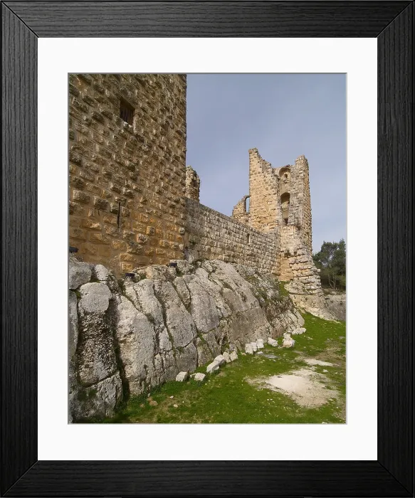 Framed Print : Al-Rabad Castle (Ajloun Castle), 1184-1185, 12th Century A.D, fortified stone building - Jordan, Ajloun. Whole artwork view