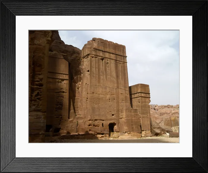 Framed Print : Unfinished Nabatean Tombs, 1st Century B.C.-1st Century A.D. carved stone - Jordan, Petra, Bab el Siq. Whole artwork view. Unfinished Nabatean tombs in Bab el-Siq Framed Print : Unfinished Nabatean Tombs, 1st Century B.C.-1st Century A.D. carved stone - Jordan, Petra, Bab el Siq. Whole artwork view. Unfinished Nabatean tombs in Bab el-Siq