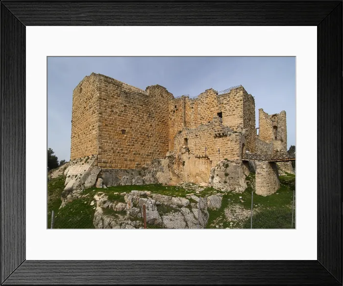 Framed Print : Al-Rabad Castle (Ajloun Castle), 1184-1185, 12th Century A.D. fortified stone building - Jordan, Ajloun. Whole artwork view