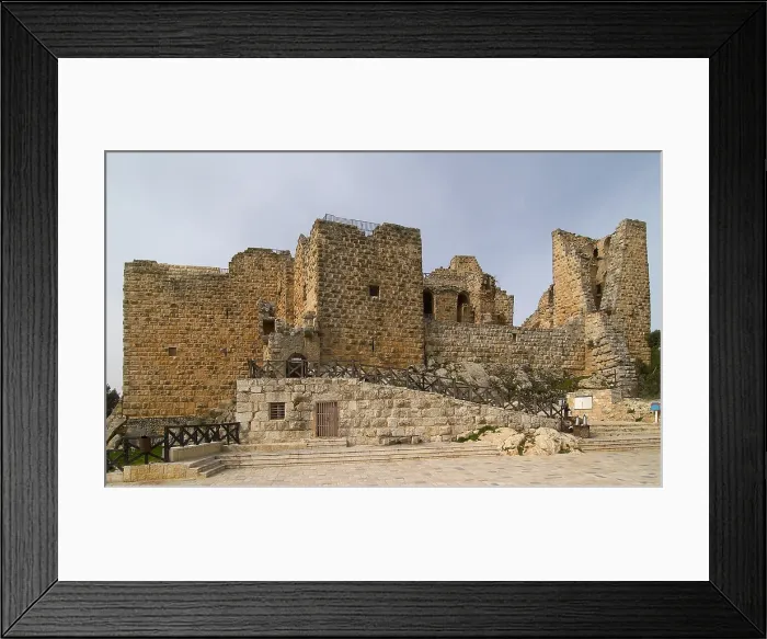 Framed Print : Al-Rabad Castle (Ajloun Castle), 1184-1185, 12th Century A.D. fortified stone building - Jordan, Ajloun. Whole artwork view