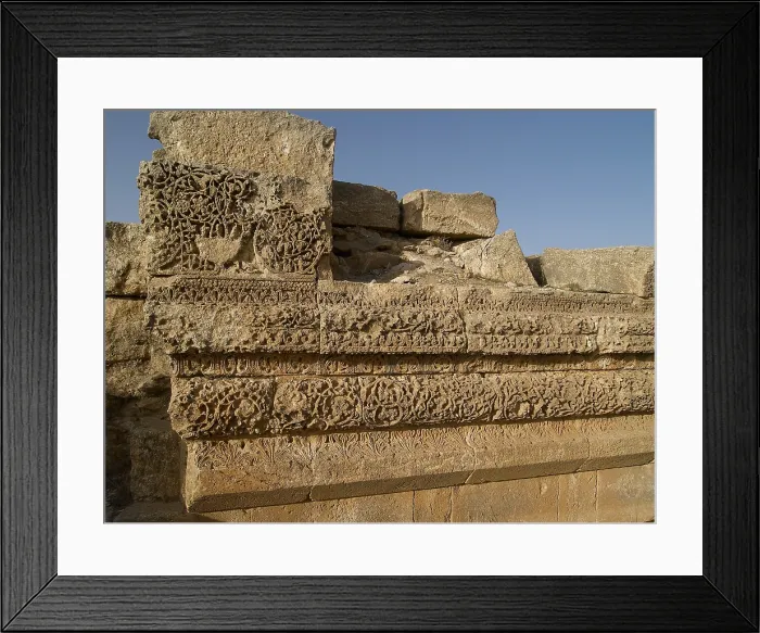 Framed Print : Umayyad Palace of Mshatta, 743, 8th Century A.D. stone building - Jordan, Amman. Detail