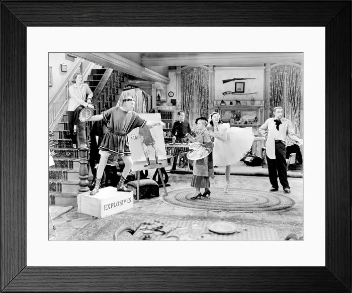 Framed Print : YOU CAN'T TAKE IT WITH YOU, Jean Arthur, Halliwell Hobbes, Spring Byington, Ann Miller, Mischa Auer, Dub Taylor (back), 1938 Framed Print : YOU CAN'T TAKE IT WITH YOU, Jean Arthur, Halliwell Hobbes, Spring Byington, Ann Miller, Mischa Auer, Dub Taylor (back), 1938