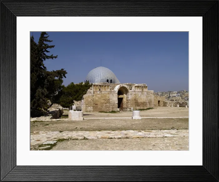Framed Print : Vestibule's Dome, 724-743, 8th Century A.D. stone building - Jordan, Amman, Citadel. Whole artwork view