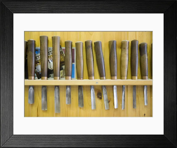 Framed Print : ITALY. Cremona. Luthier's workshop. Burin to make string instruments. AISA / Everett Collection**US SALES ONLY**