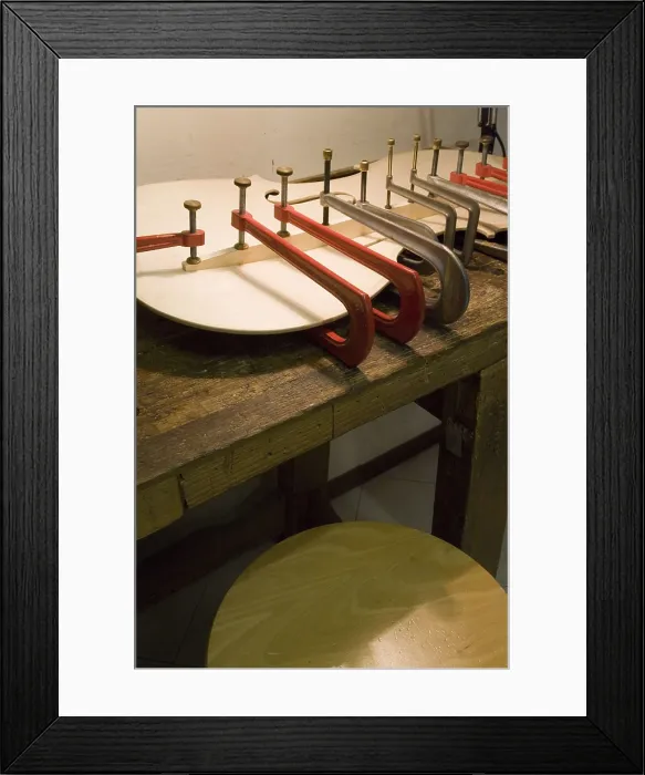 Framed Print : ITALY. Cremona. Luthier's workshop. String instruments: making a cello. AISA / Everett Collection**US SALES ONLY**