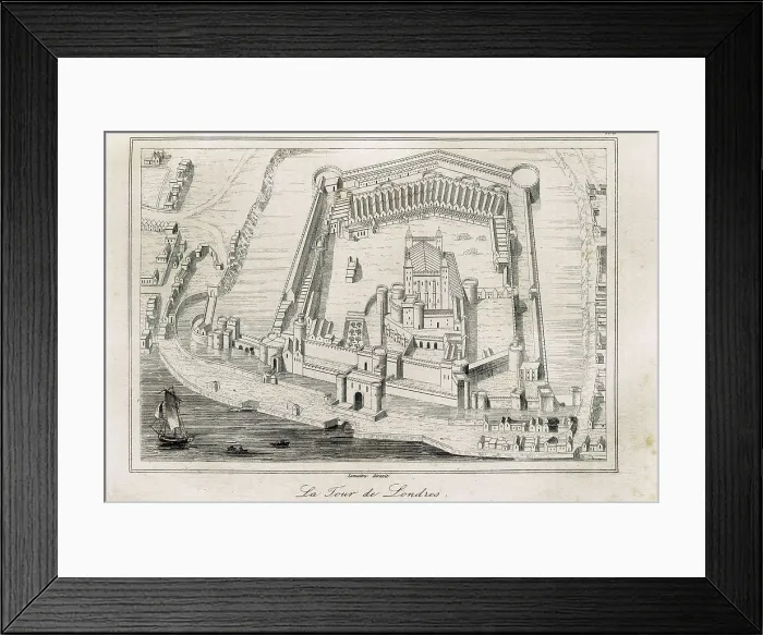 Framed Print : London Tower, facsimile from an engraving of 15th c. Engraving. AISA / Everett Collection**US SALES ONLY** Framed Print : London Tower, facsimile from an engraving of 15th c. Engraving. AISA / Everett Collection**US SALES ONLY**