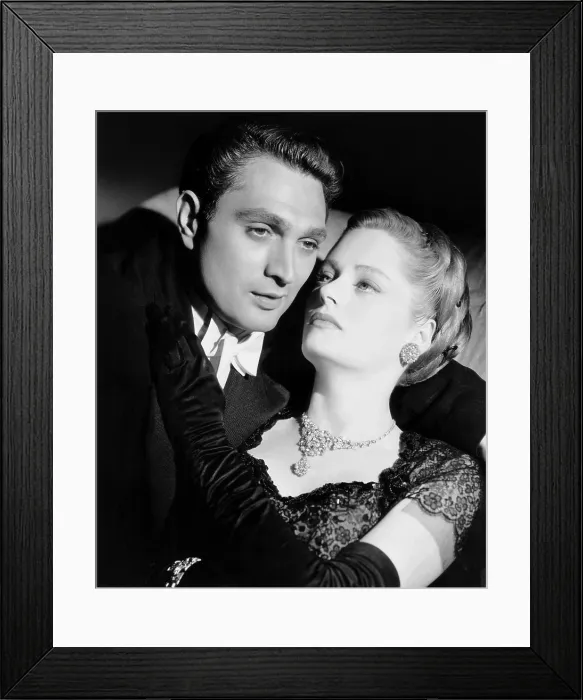 Framed Print : RHAPSODY IN BLUE, from left, Robert Alda, Alexis Smith, 1945