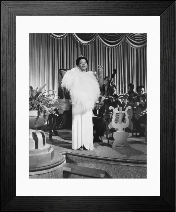 Framed Print : RHAPSODY IN BLUE, Hazel Scott, 1945 Framed Print : RHAPSODY IN BLUE, Hazel Scott, 1945