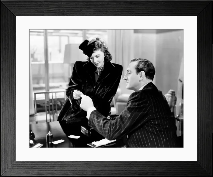 Framed Print : RHYTHM ON THE RIVER, from left, Mary Martin, Basil Rathbone, 1940
