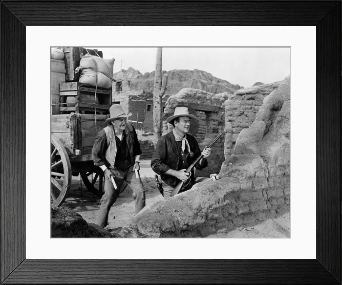 Framed Print : RIO BRAVO, Walter Brennan, John Wayne, 1959.. Courtesy: CSU Archives  /  Everett Collection